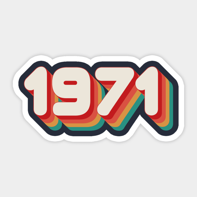 1971 Sticker by n23tees